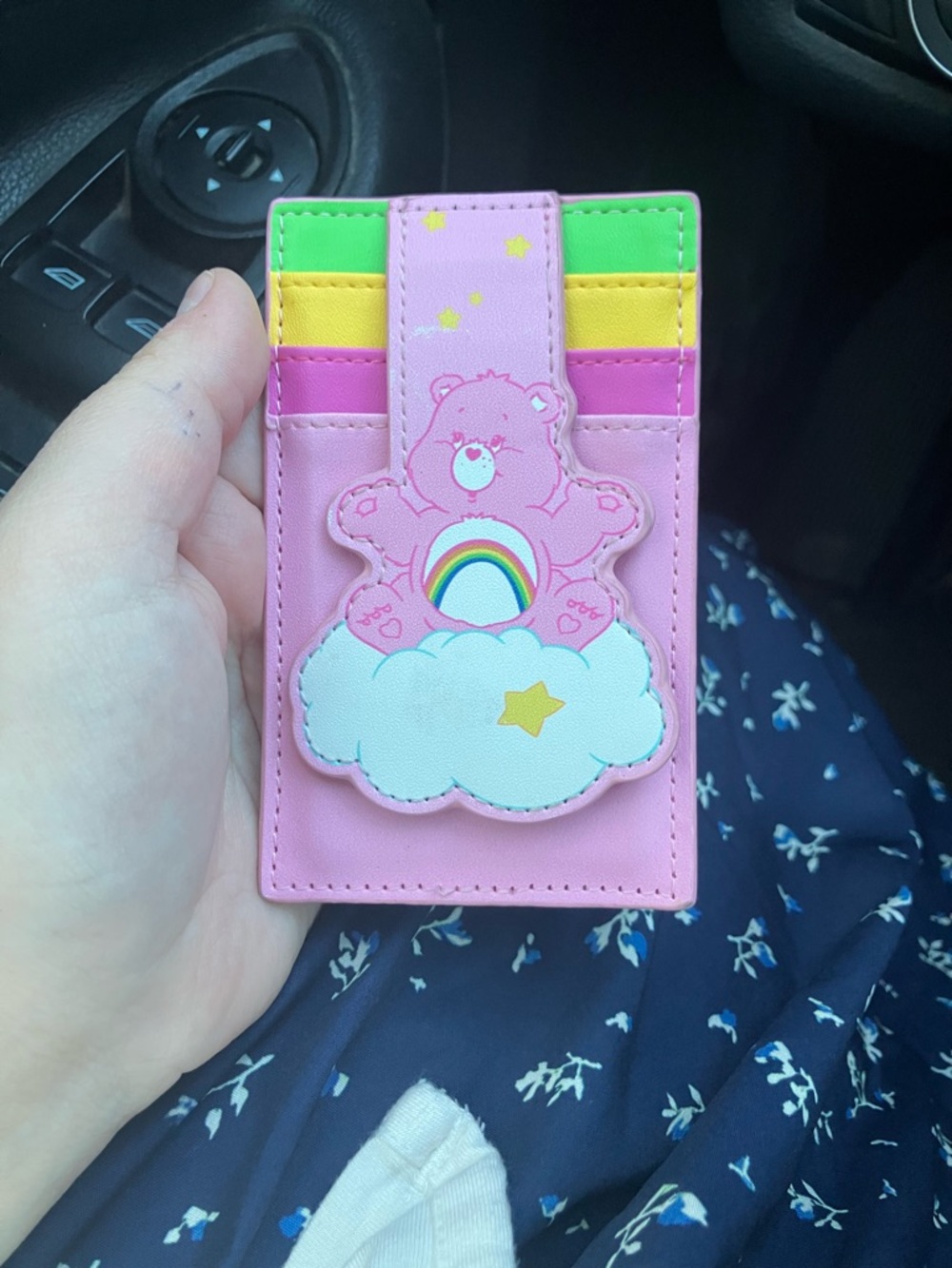 SHEIN Pink Care Bear Card Holder